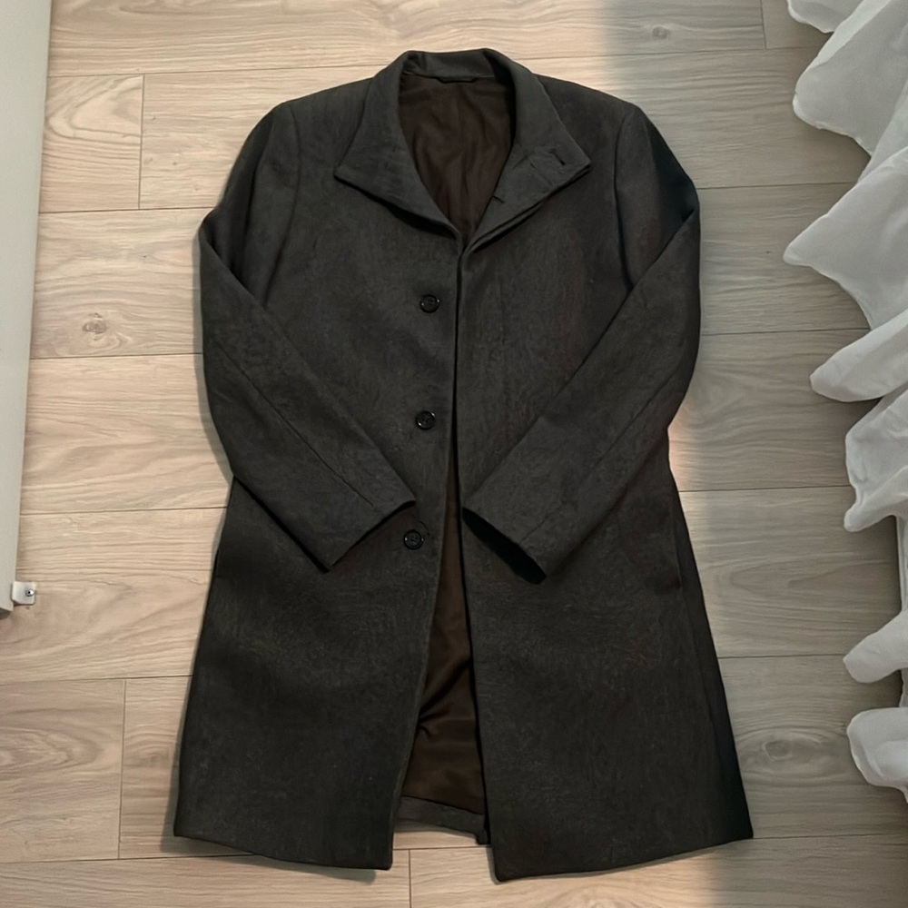 Men’s wool overcoat charcoal